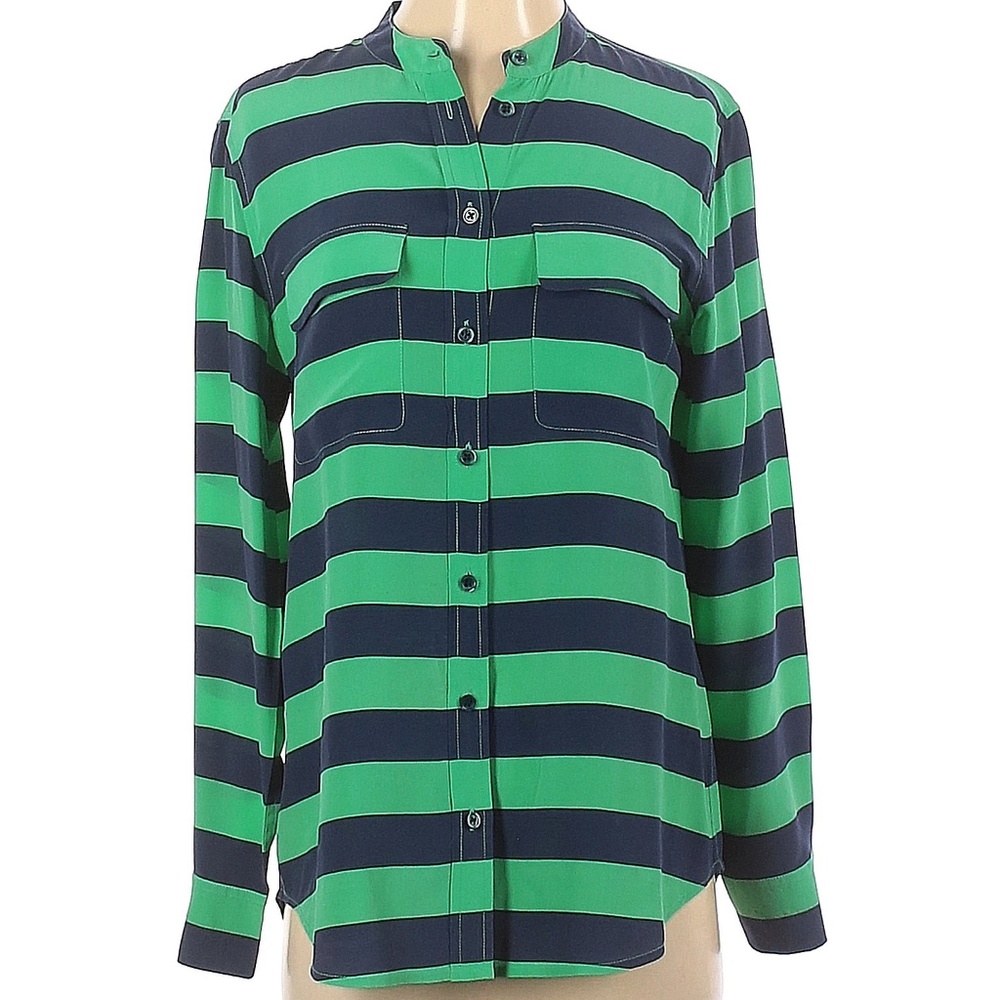 Equipment striped print top